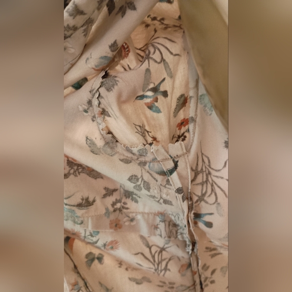 Handmade Vtg Cottagecore Pleated Button-Up - Picture 4 of 6